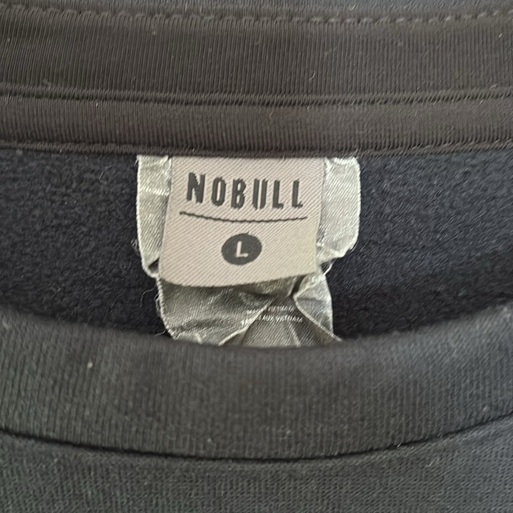 NOBULL Athletic Sweatshirt Mens Fleece Lined Long Sleeve Pullover Black Size L - Picture 5 of 10